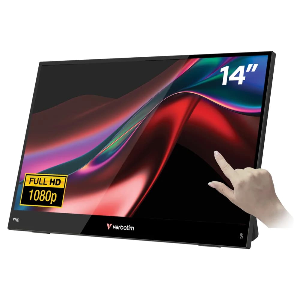 Verbatim 35,6 cm (14 ) Monitor Schwarz