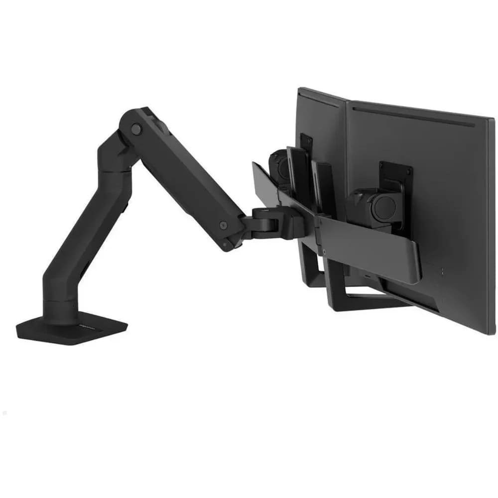 Ergotron HX Dual Monitorarm Tischhalterung Schwarz