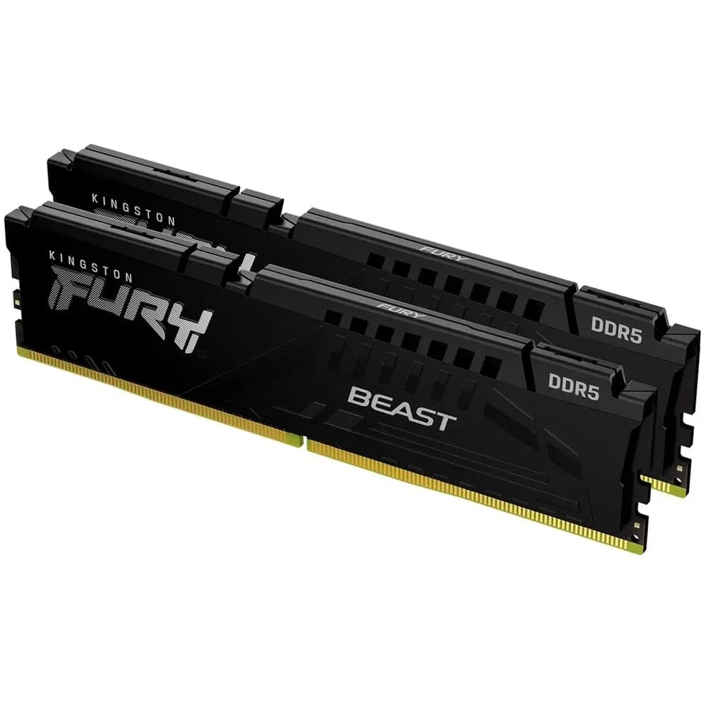 Kingston FURY Beast (2 x 16GB, 6000 MHz, DDR5-RAM, DIMM), RAM, Schwarz