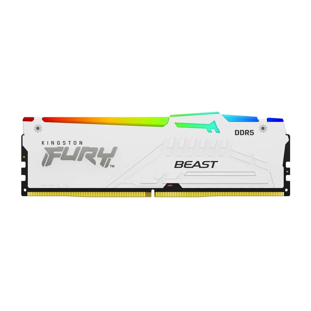 Kingston Fury Beast RGB (2 x 32GB, 6000 MHz, DDR5-RAM, DIMM), RAM, Weiss