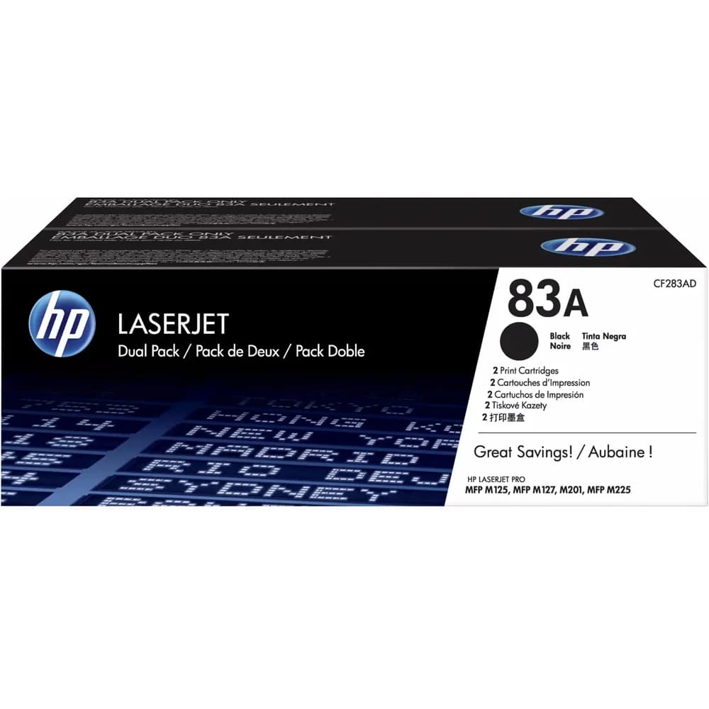 HP, Toner, 83A Dual Pack (BK)