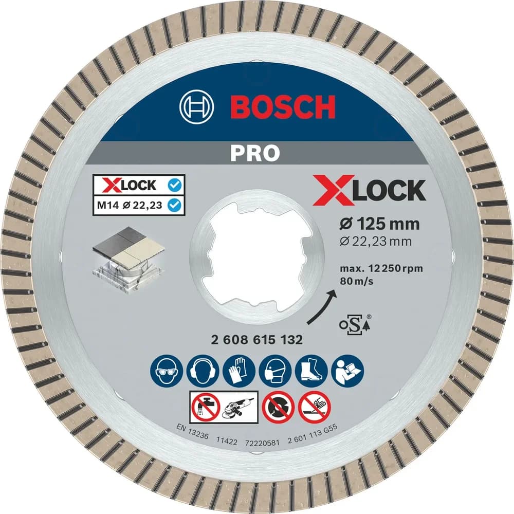 DIAMANTSKIVE X-LOCK GRES BEST 125X22.2MM