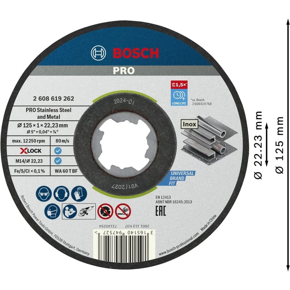 Standard for INOX WA 60 T BF