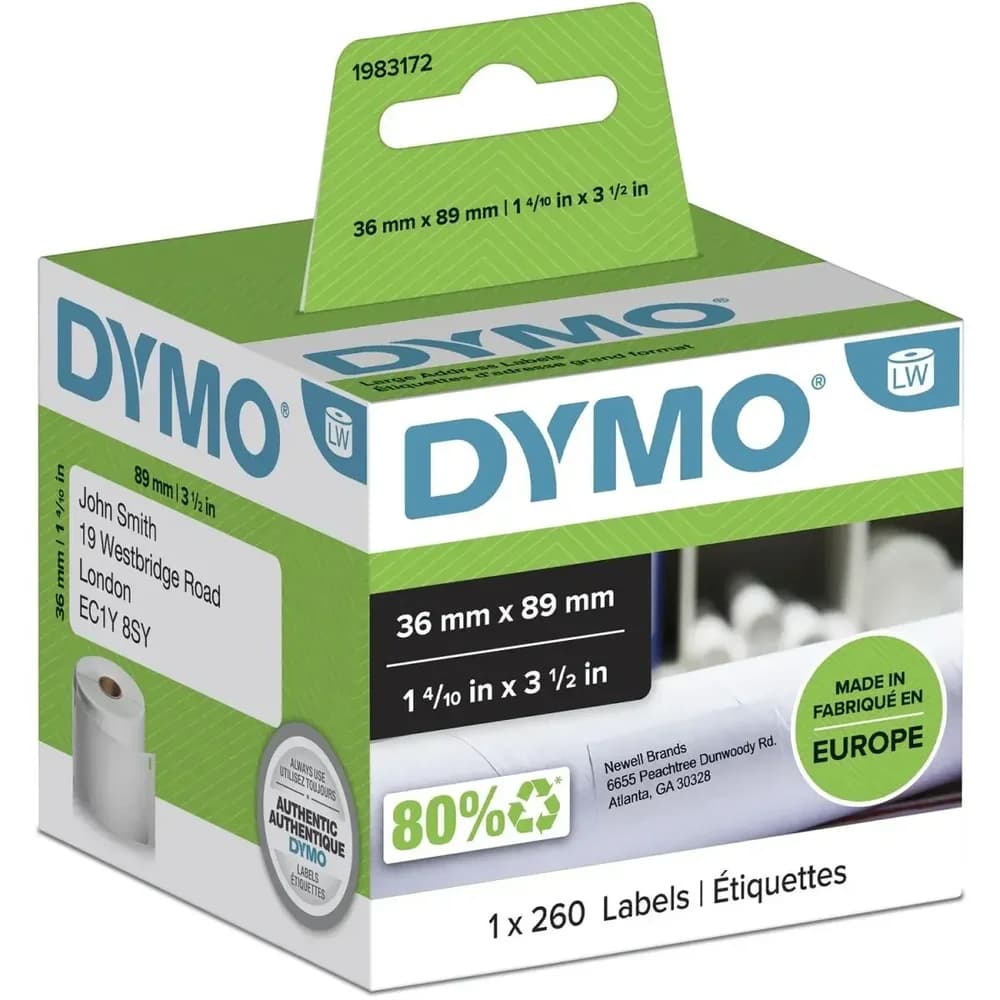 DYMO Etiketten 1983172 89x36 Thermoetikette