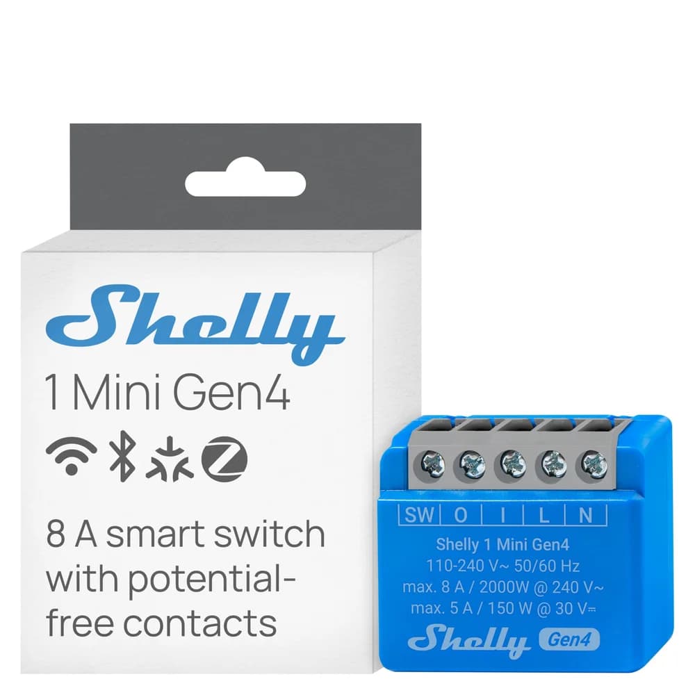 Shelly 1 Mini - Gen 4 - Relaisschalter - kabellos
