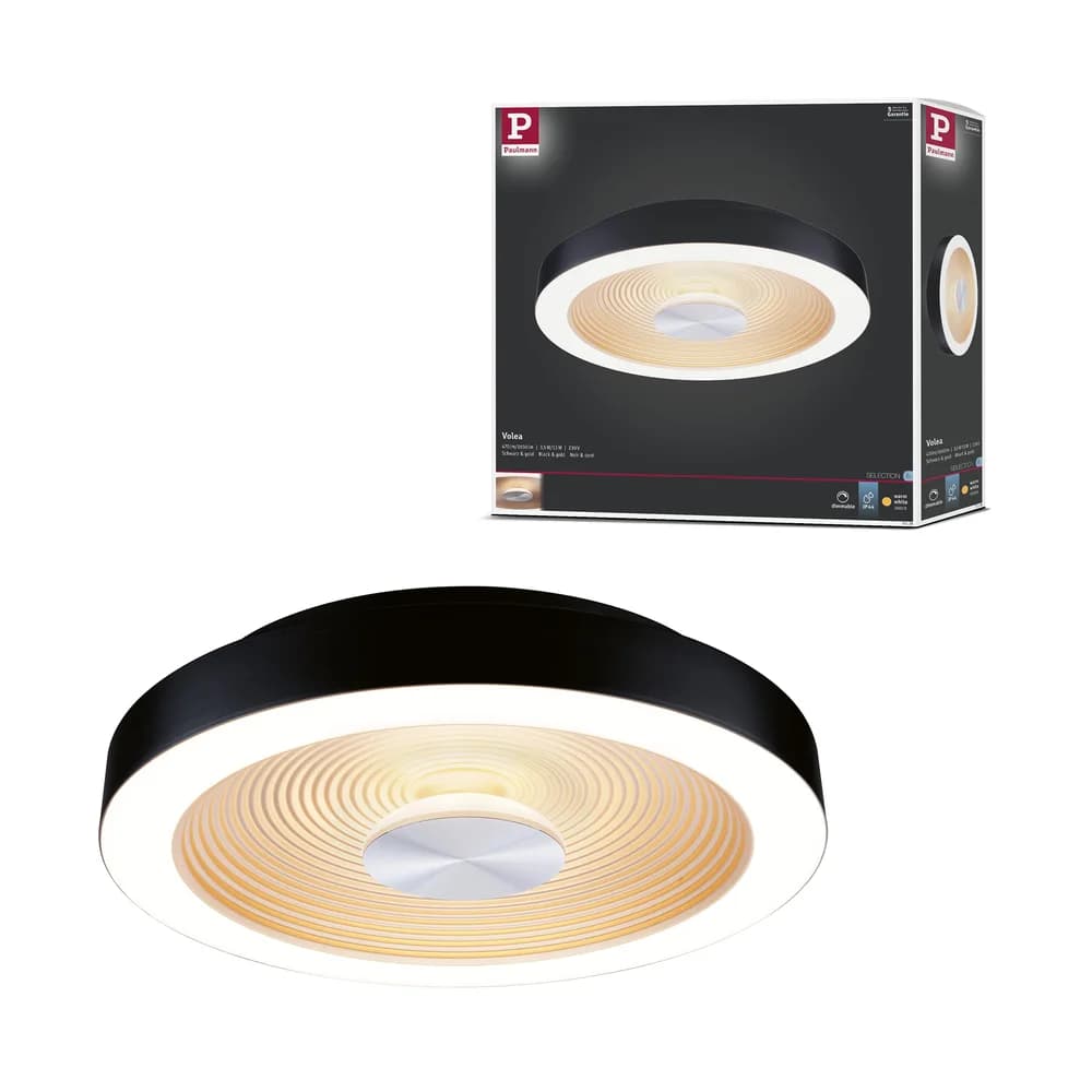 Paulmann LED Deckenleuchte Volea - Schwarz/Gold