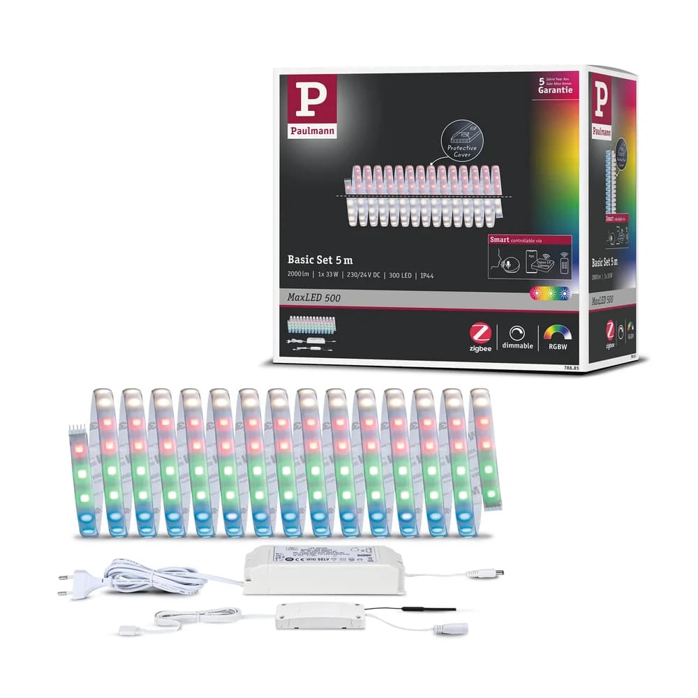 Paulmann, LED Streifen, MaxLED 500 Stripe Set (RGBW, 500 cm, Indoor)