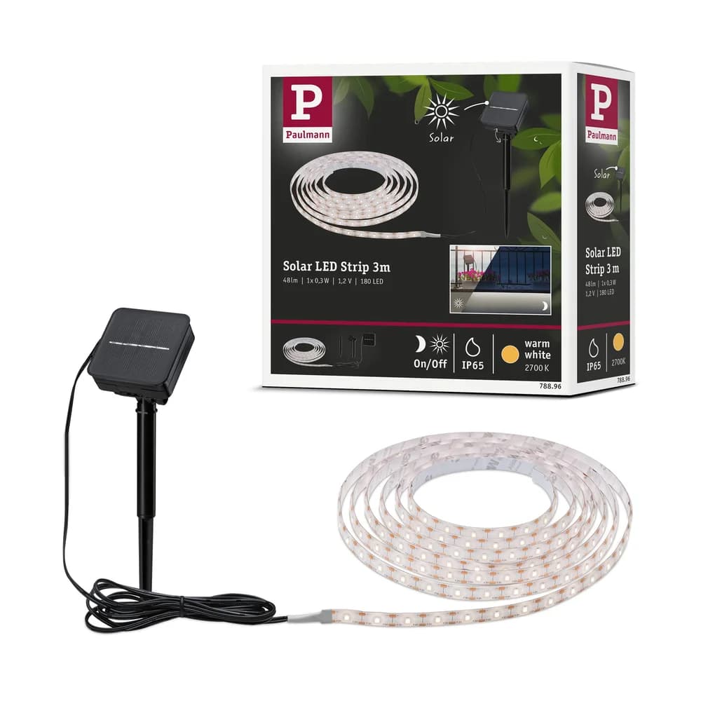 PLM 78896 - Solar LED Stripe 3m warmweiß 0,3W 1,2V