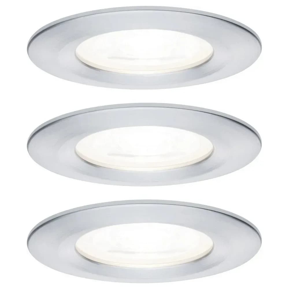 Paulmann LED Einbauleuchte Nova Basisset starr - Silber