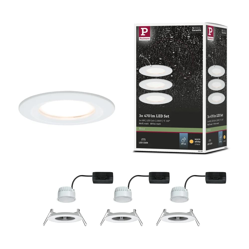 PAULMANN EBL Nova Coin rd starr LED 3x6W Ws m/Alu