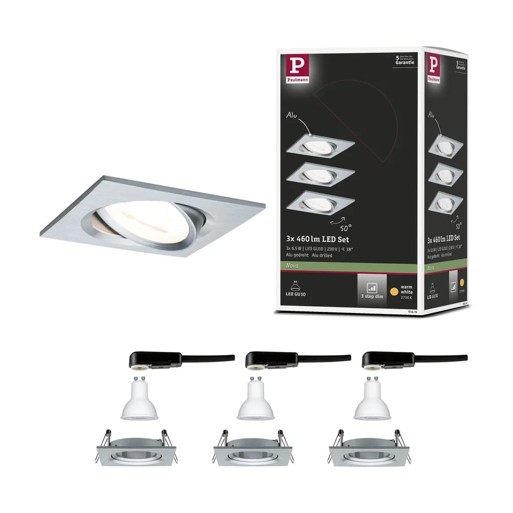 Deckenleuchte Nova max. 6,5 Watt, 3-teilig Deckenlampe