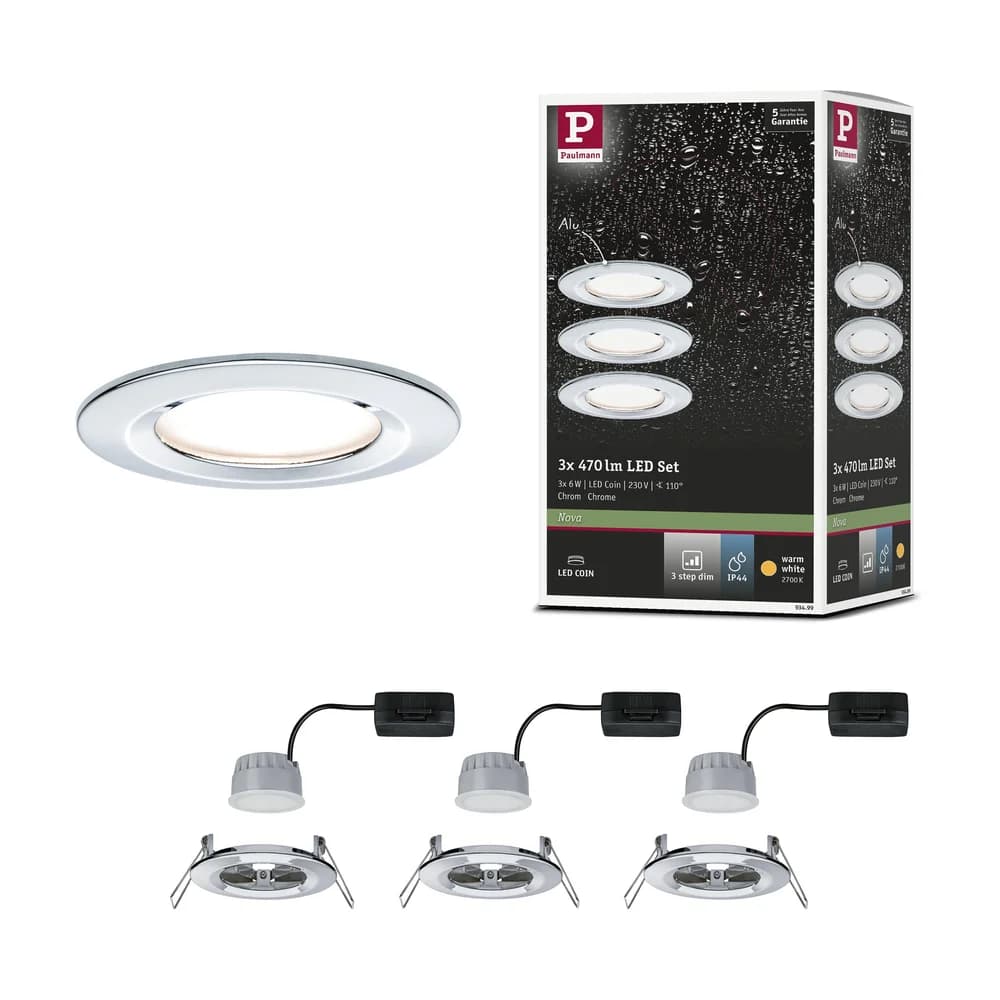 PAULMANN EBL Nova Coin 3stepdim rd st LED 3x6W
