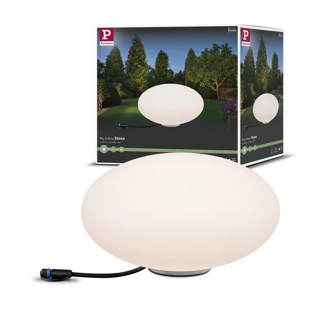 Paulmann Plug & Shine LED Lichtobjekt Stone - Weiß