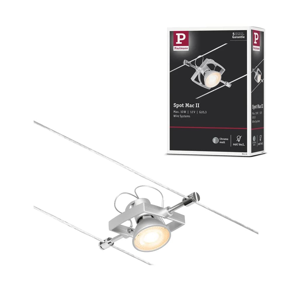 Paulmann CorDuo Seilsystem Mac II Einzelspot - Silber