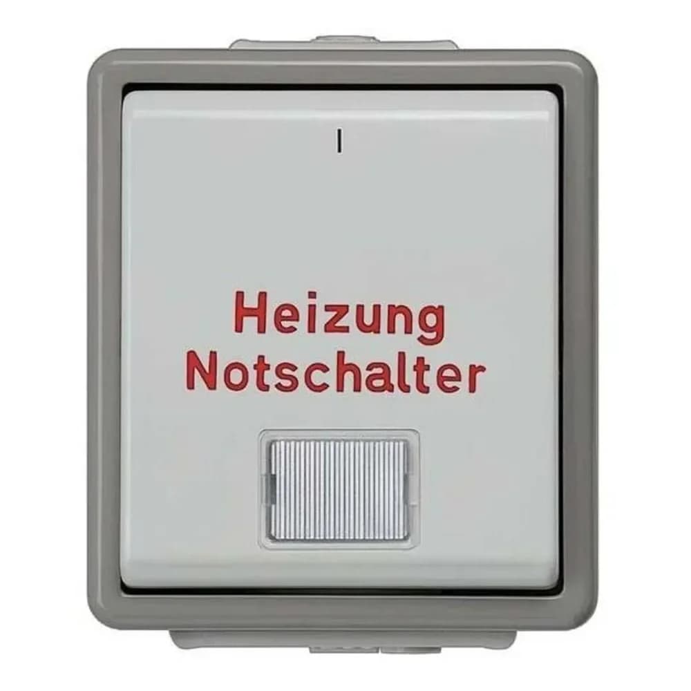 Siemens Delta Fläche Heizung-Notschalter, 1-Polig IP44
