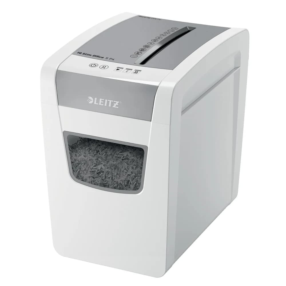 LEITZ IQ Slim Office S Aktenvernichter, Weiß