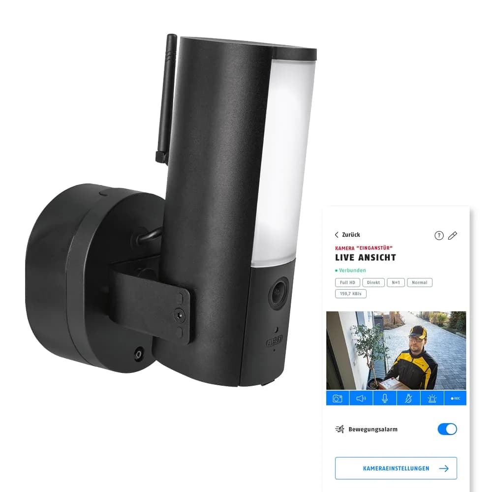 ABUS WLAN-Außenkamera mit Licht schwarz