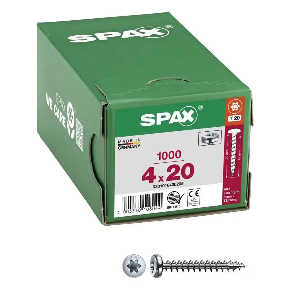 SPAX® Universalschrauben T20 4x20mm 1000 St.