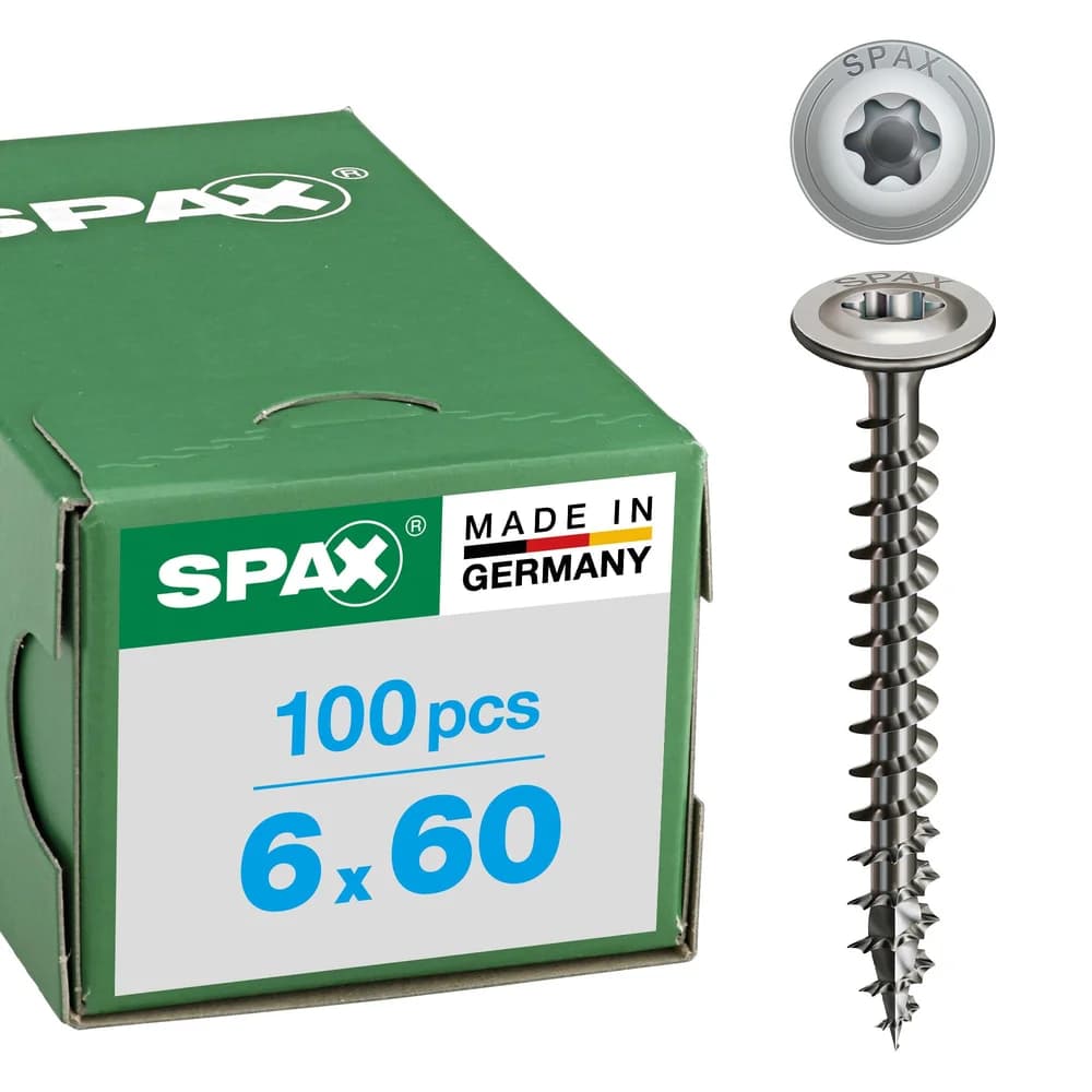 SPAX® Holzbauschrauben T30 A2 6x60 100 St.