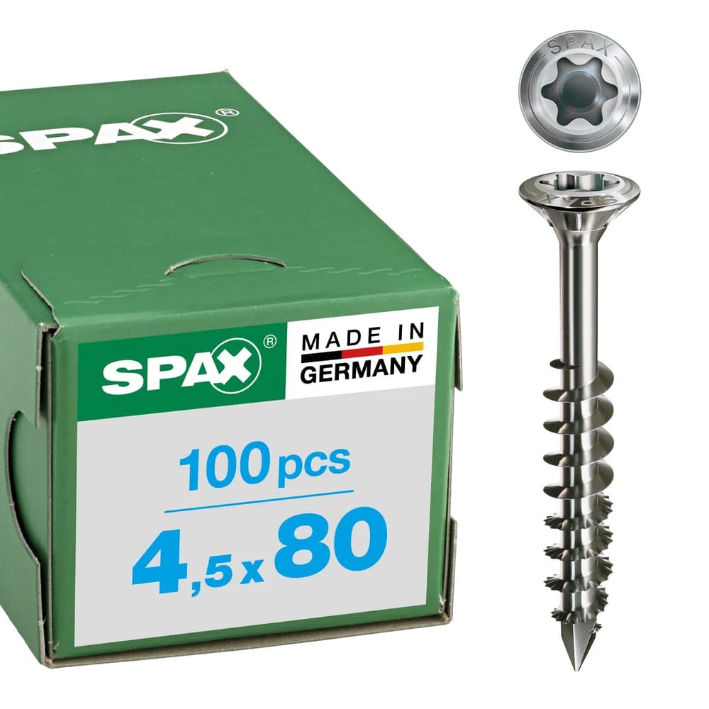 SPAX® Fassadenschrauben A2 T20 4,5x80 100 St.