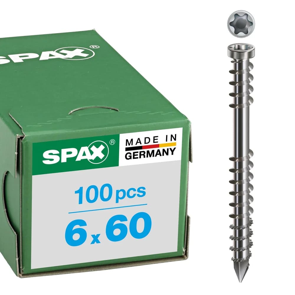SPAX® Terrassenschrauben T25 A4 6x60 100 St.