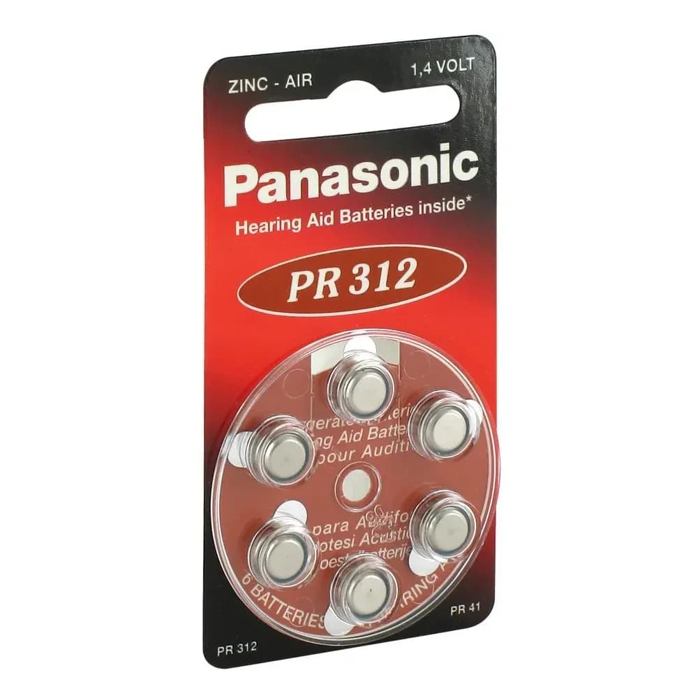 Batterien F.hörgeräte Panasonic Pr312
