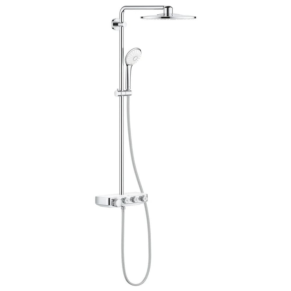 Grohe Euphoria Duschsystem 26507LS0 AP-Thermostat, Duscharm 450mm, moon white