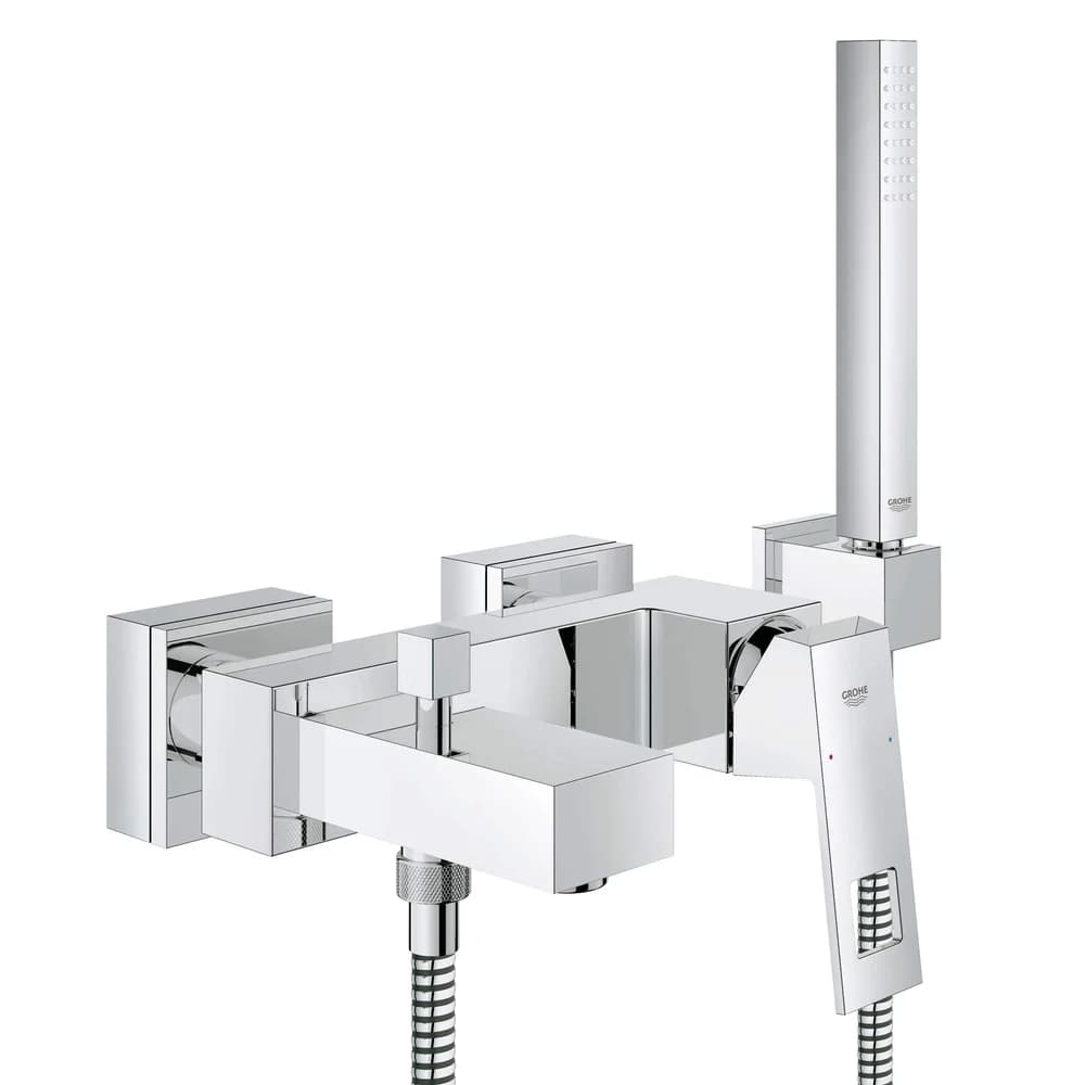 Grohe Wannen-Hebelmischer Eurocube Wandmontage mit Brausegarnitur VC