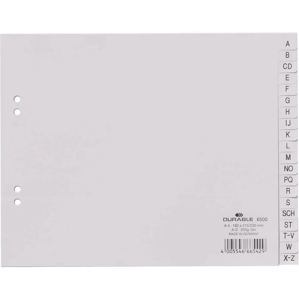 KREG A4Q A-Z - Kunststoffregister, A4 Quer (A-Z)