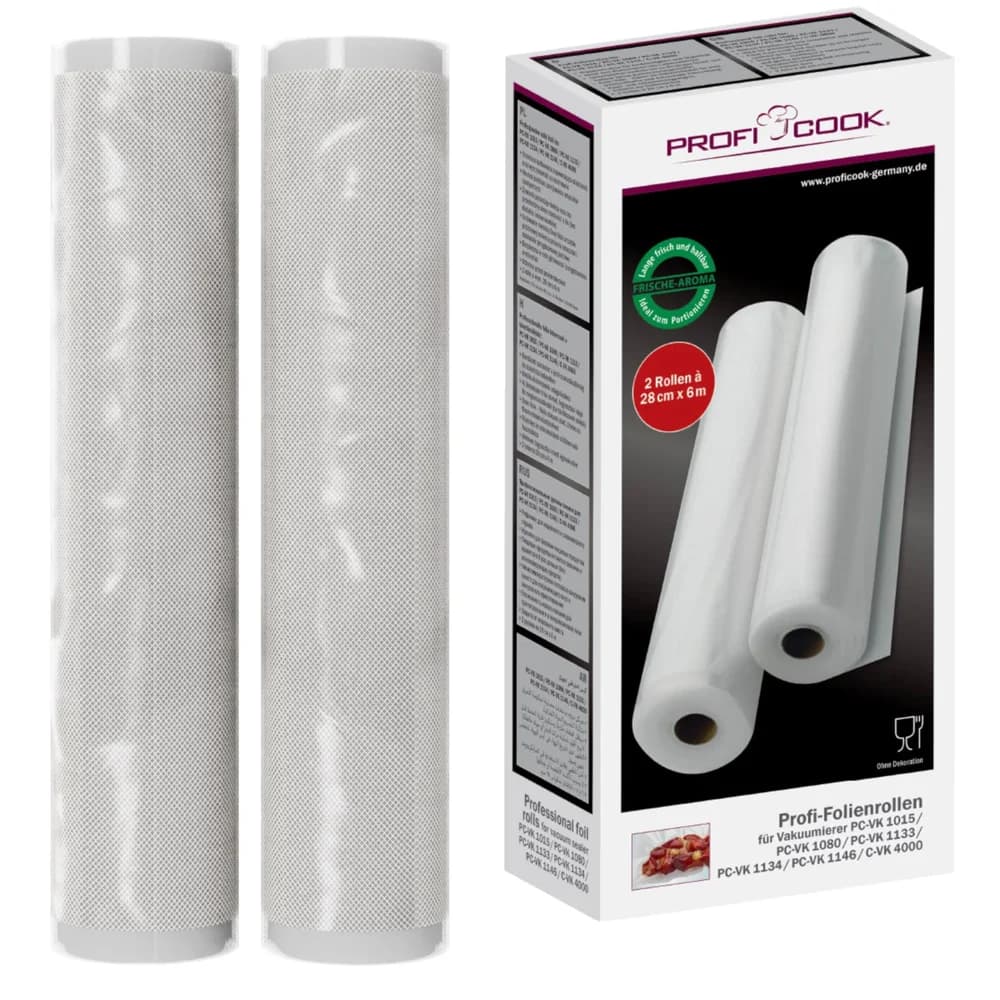ProfiCook Vakuumierfolie 28 cm x 6m 2 Rollen