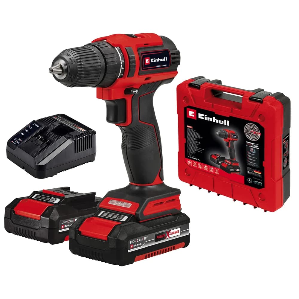 Einhell Akku-Bohrschrauber TE-CD 18/40 Li BL (2x2,0Ah)