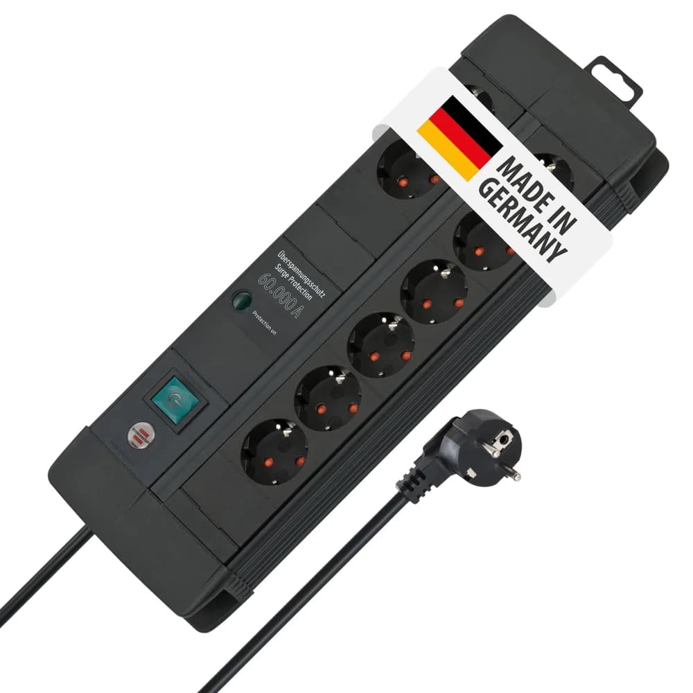 Brennenstuhl Premium-Line DUO �SS 8fach schwarz