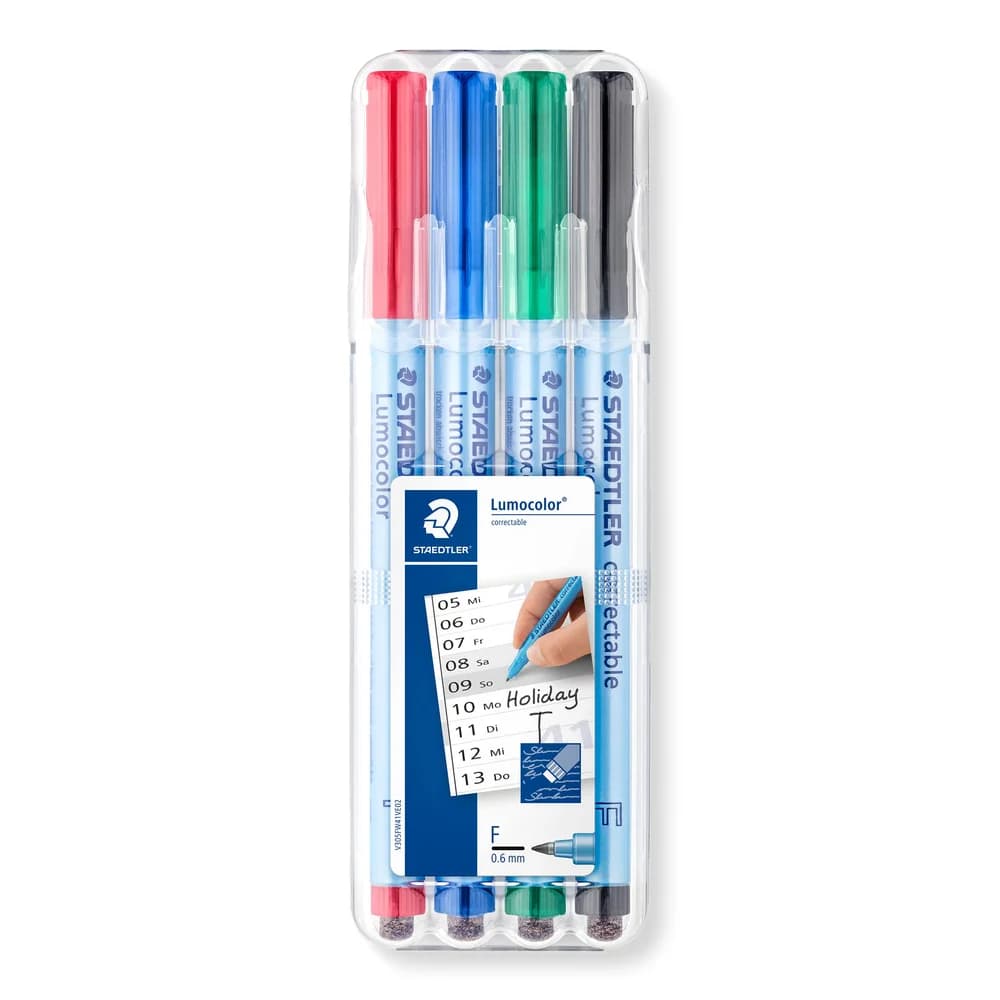 OHP pen Lumocolor correct F 4pcs