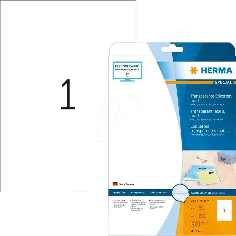 HERMA Folienetiketten 210,0 x 297,0 mm