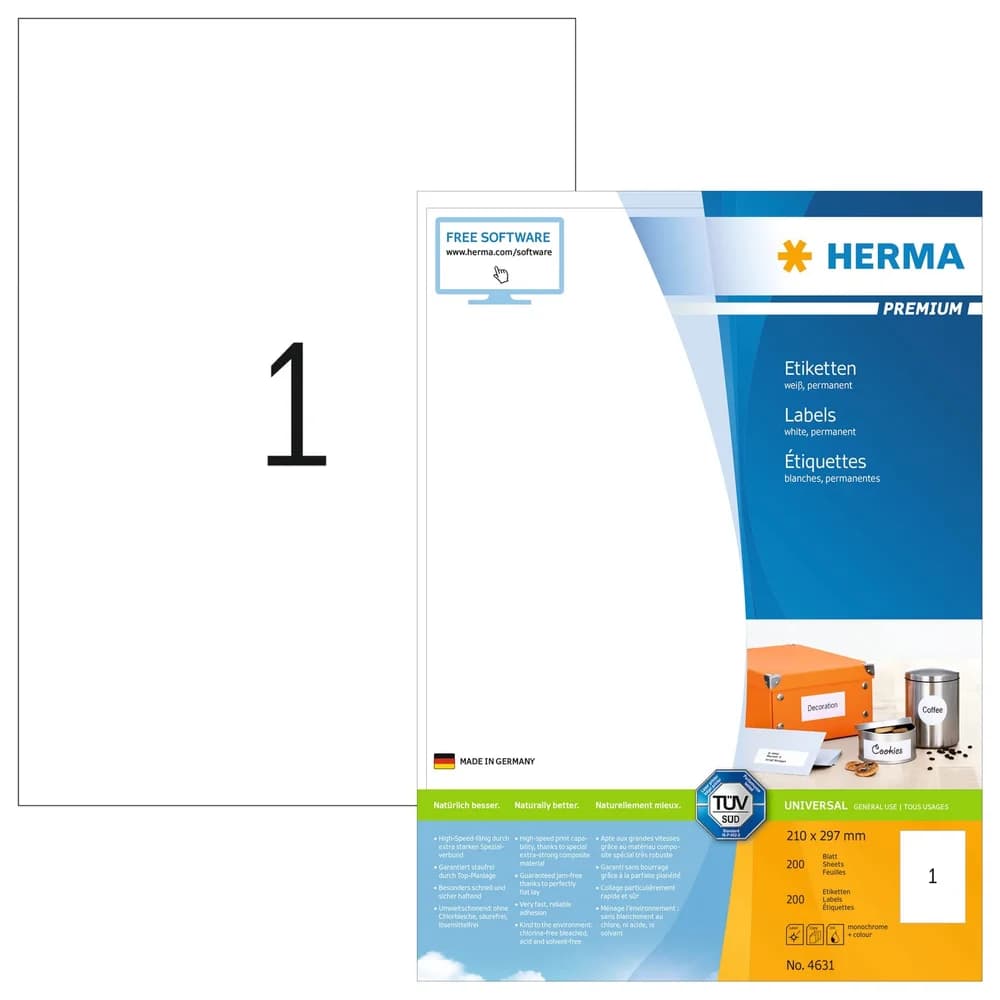 Herma, Etiketten, Universal Etiketten A4