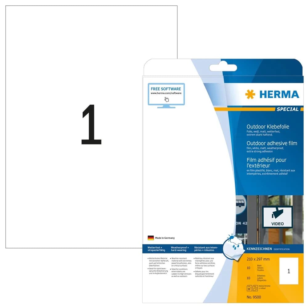 HERMA Folien-Kraftklebe-Etiketten 210,0 x 297,0 mm