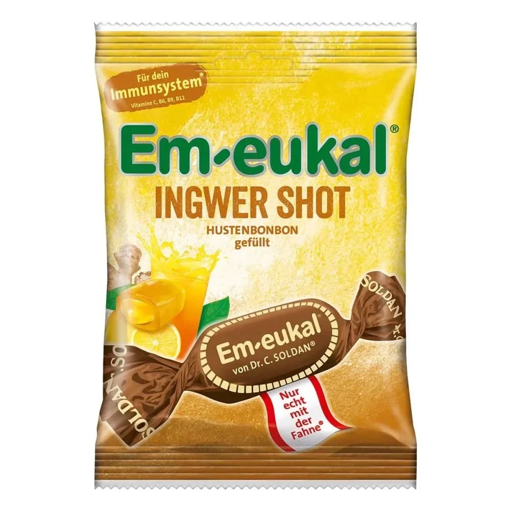 Em-eukal Ingwer Shot gefüllt zuckerhaltig