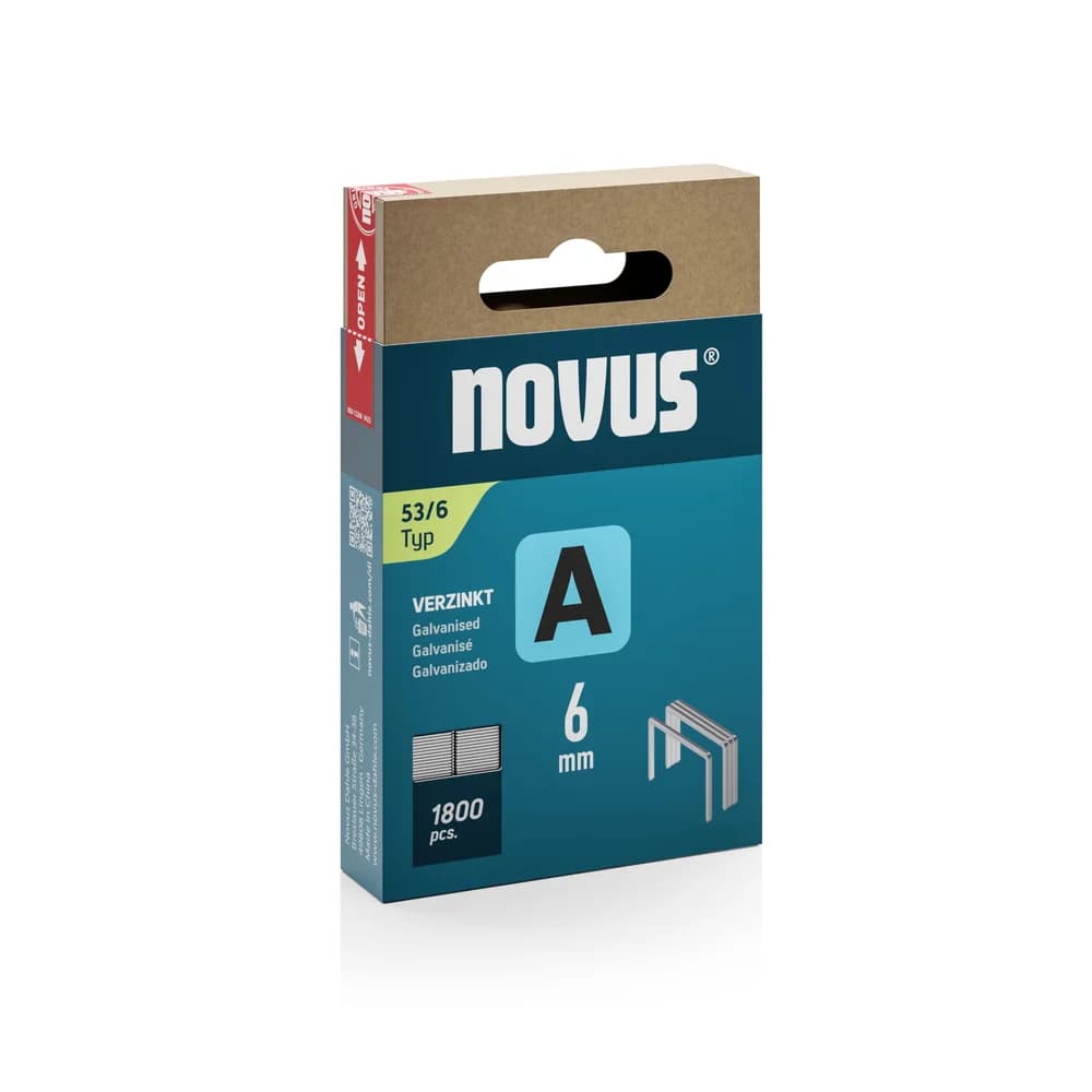 novus Tackerklammern 53/6 Feindraht hart 6 mm