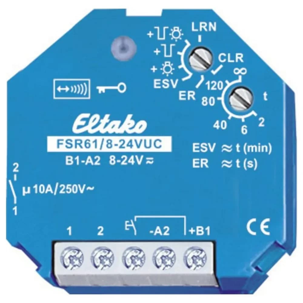 Eltako Funkaktor Stromstoßschalt. FSR61/8-24V UC