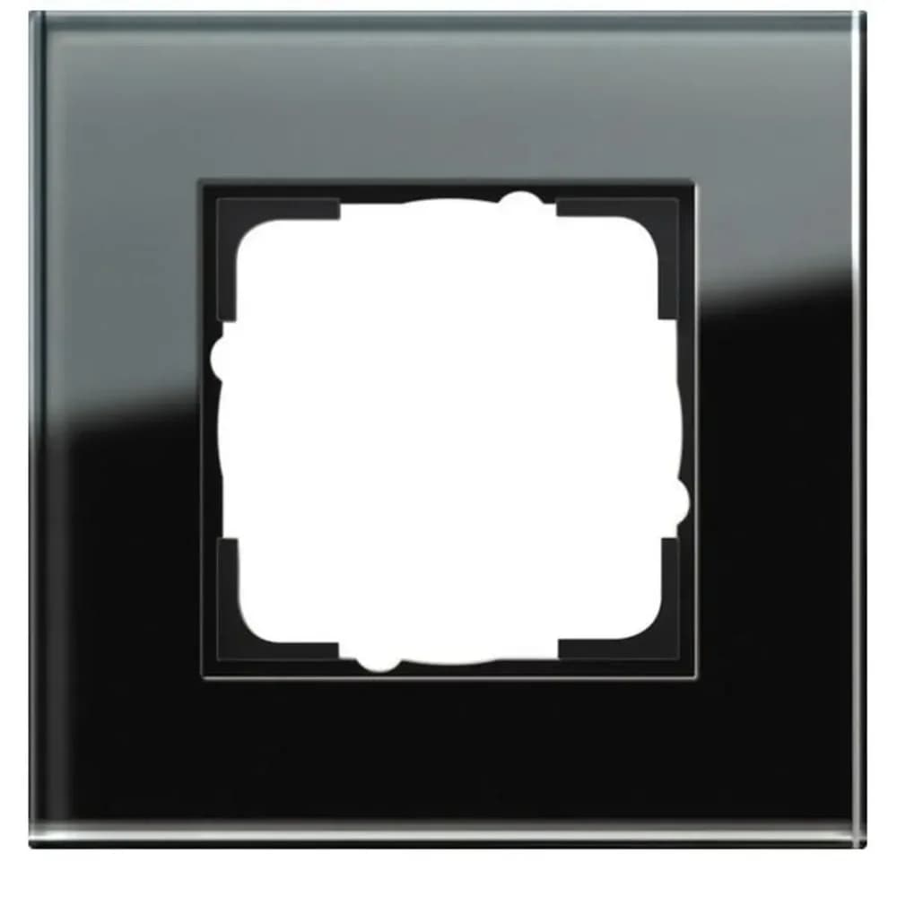 Gira Abdeckrahmen 1f. sw-glas 021105