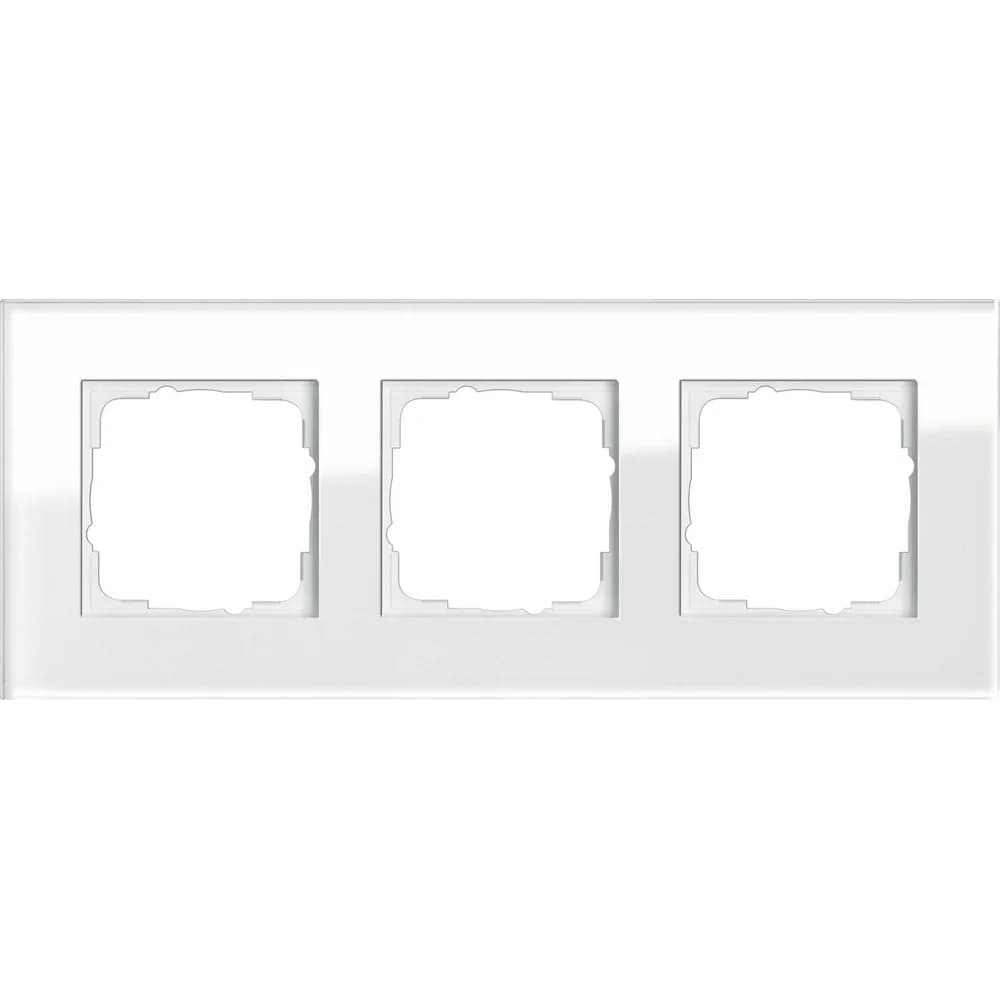 Gira Abdeckrahmen 3f. weissglas 021312