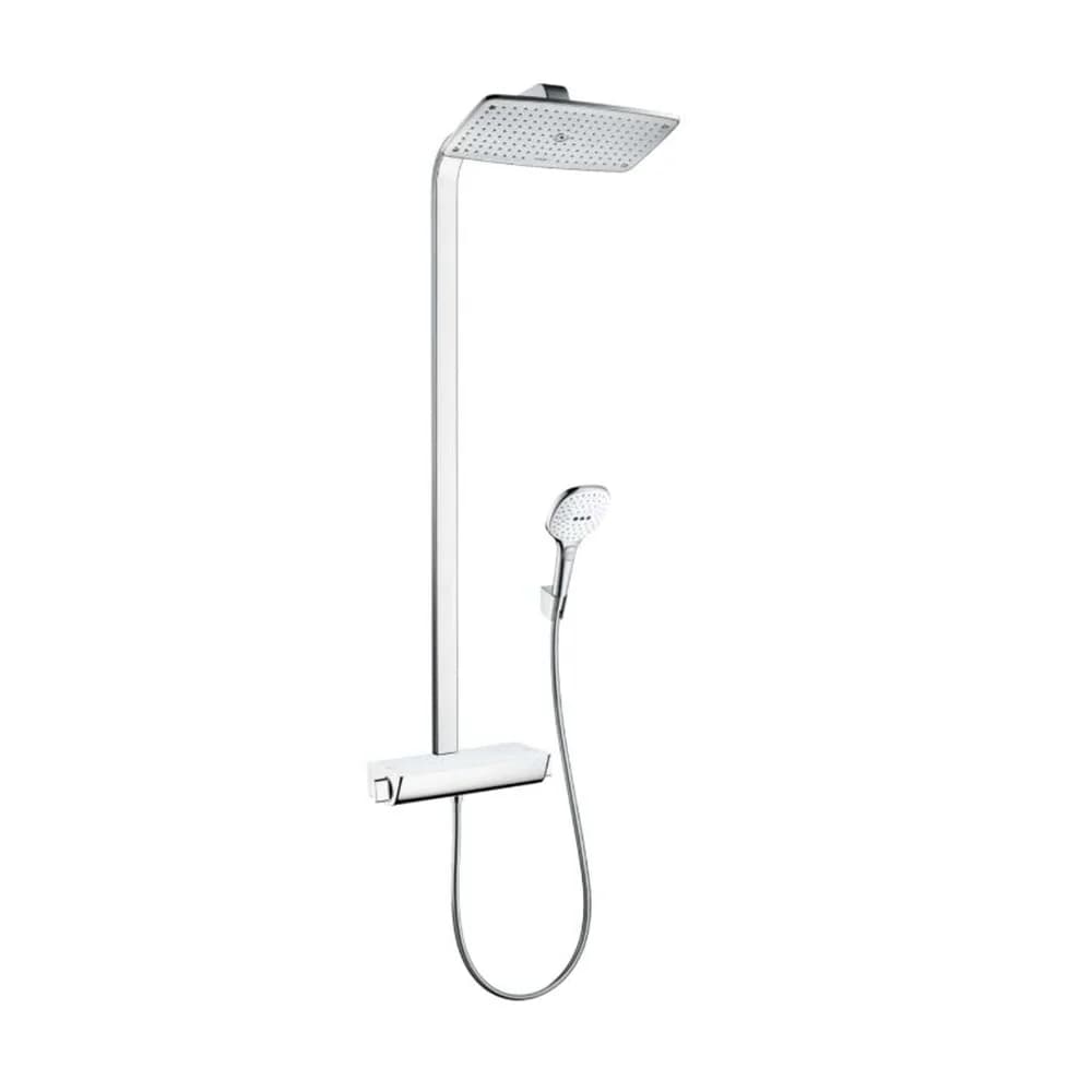 hansgrohe Showerpipe Raindance E mit Thermostat, 1jet, weiß/chrom