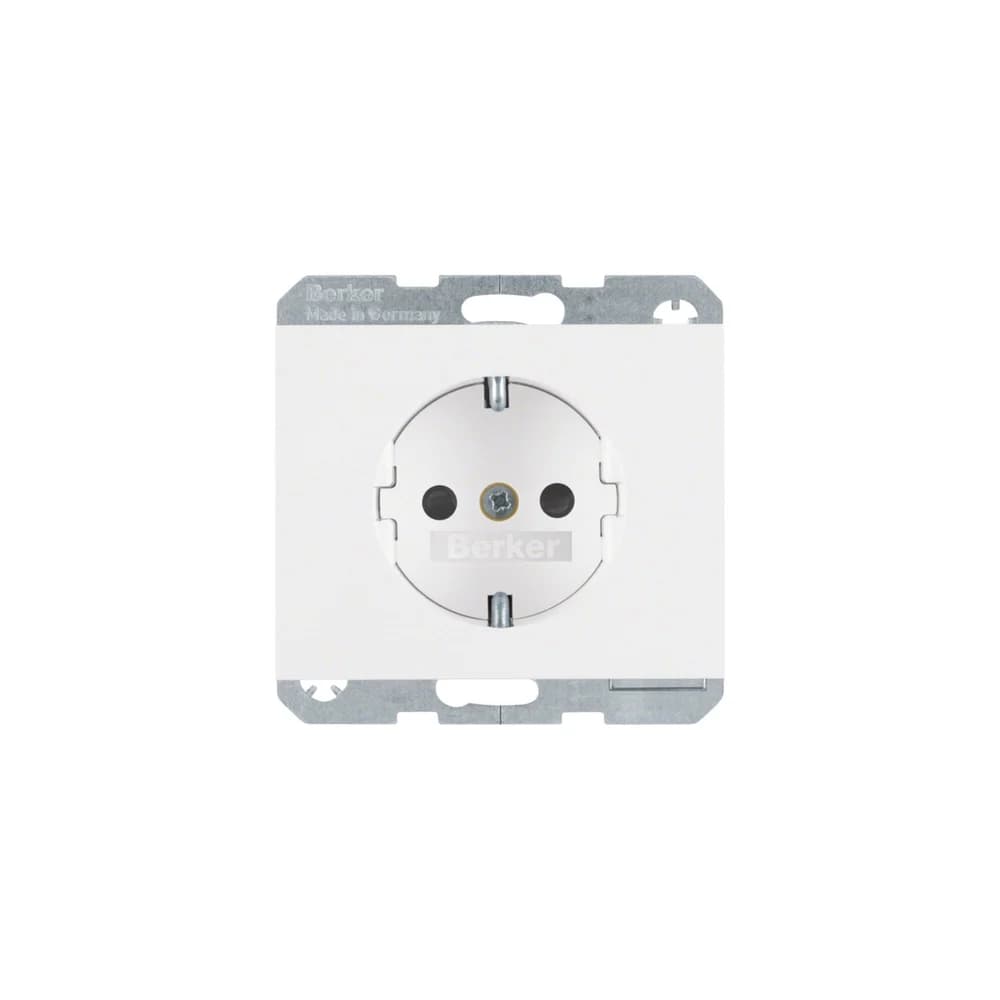 Berker SCHUKO-Steckdose pws/gl 47357009