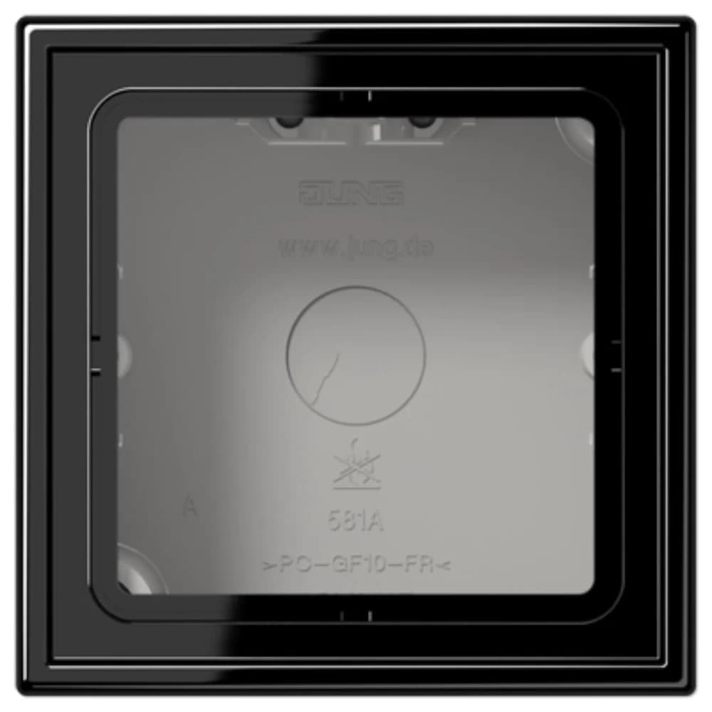 Aufputz-Kappe, 1-fach (schwarz)