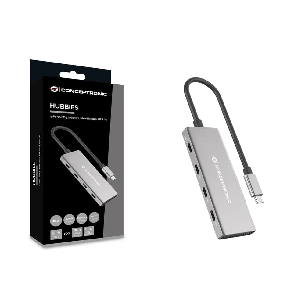 Conceptronic HUBBIES16G 4 Port - USB-C Hub | Neu