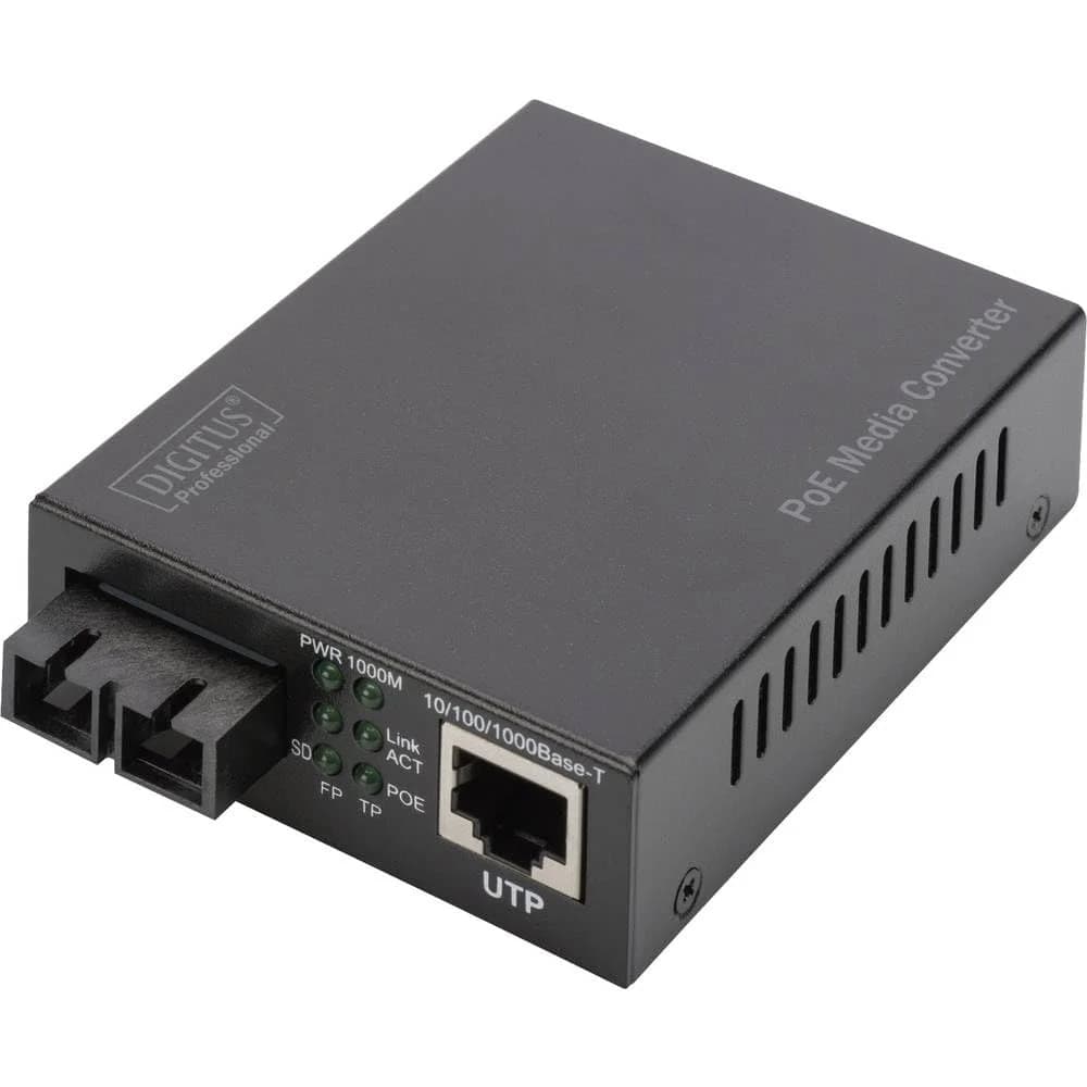 Ethernet PoE+ Media Converter
