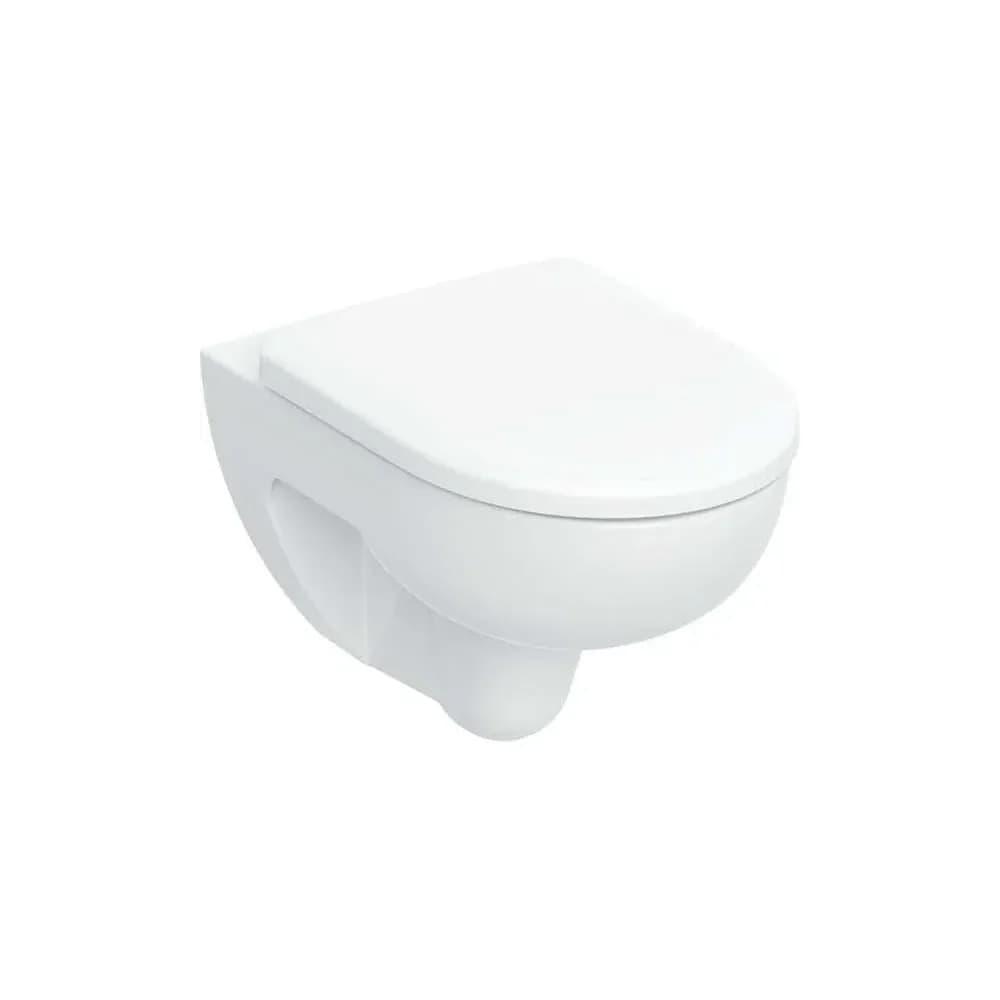 Geberit Renova Set Wand-WC mit WC-Sitz Rimfree, Tiefspüler, weiß