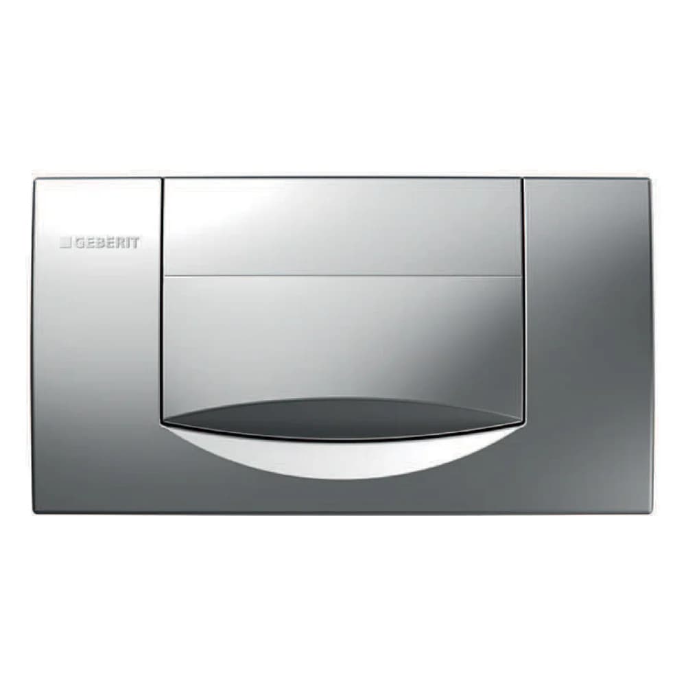 Geberit 200F BetPl., eckig, f. Spül-Stopp-Sp. chrom matt