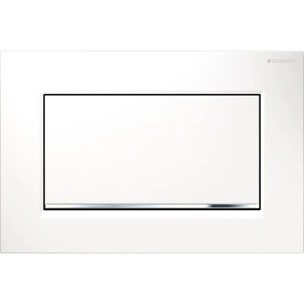 Geberit BetPl. Sigma30 verschraubbar f Spül-Stopp Zinkguss / we / hgl. chrom