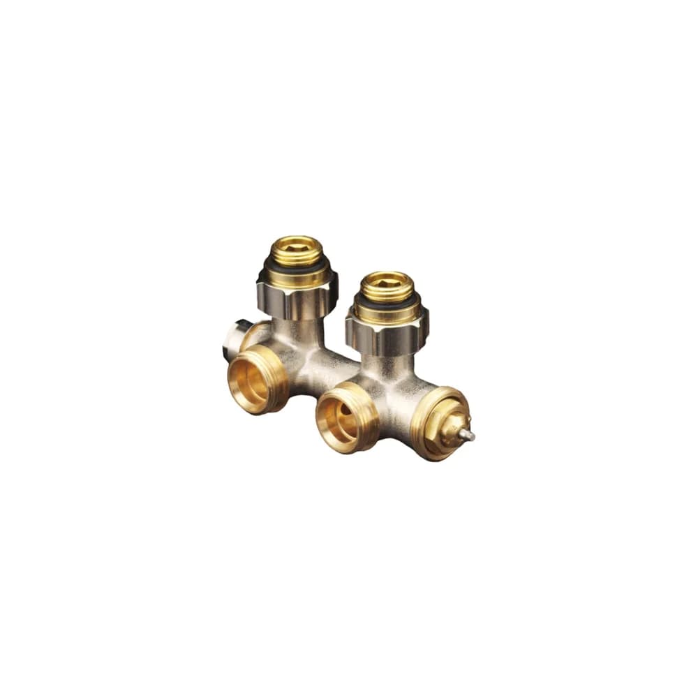 Oventrop Multiblock T Eckform Ein-/Zweirohr 1/2" IG x 3/4" AG